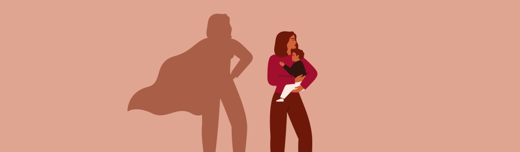 Illustration d'une super maman