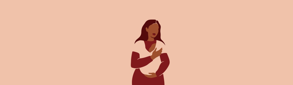 Illustration d'une femme avec un baby